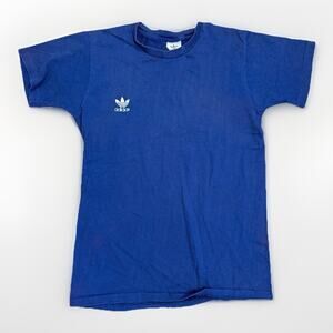 Vintage 1980s Adidas Trefoil T-Shirt XS Single Stitch Double Sided Made Usa